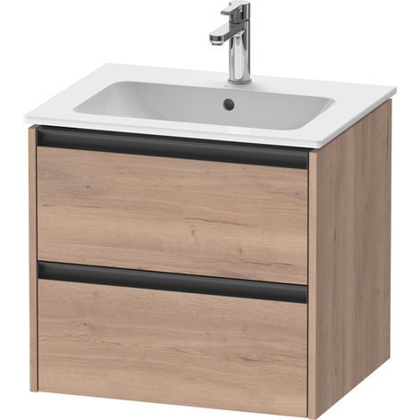 Duravit Ketho.2 Waschtischunterbau wandhängend, 2 Schubkästen,