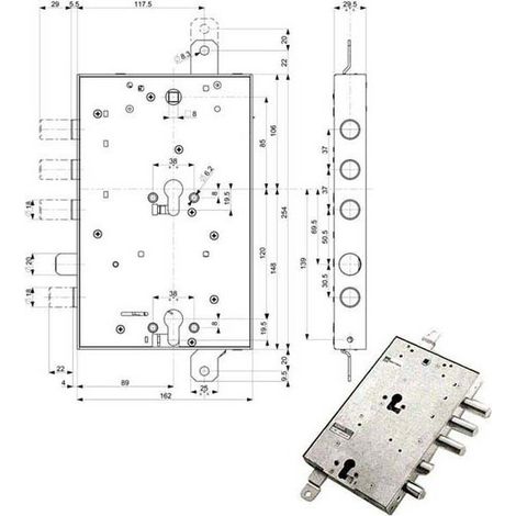 Serrure Sic.Triplice Sx 89859 Mottura