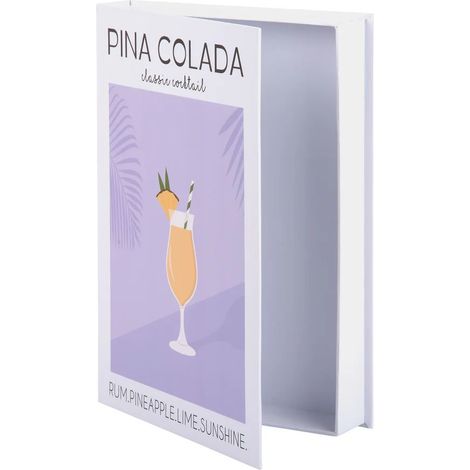 Scatola Portaoggetti a forma di libro Pina Colada Viola
