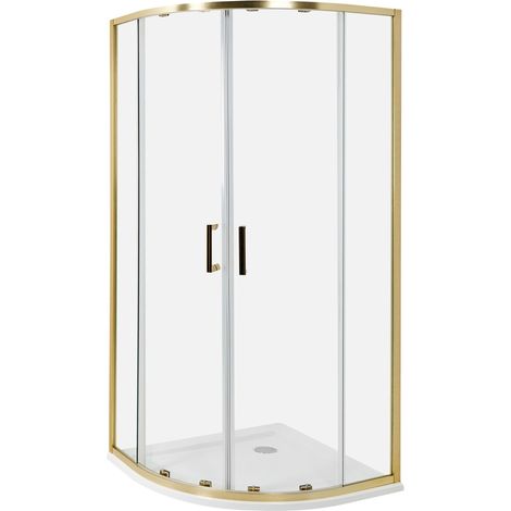 Duschkabine JUKATAN 90 x 90 x 185 cm Gold