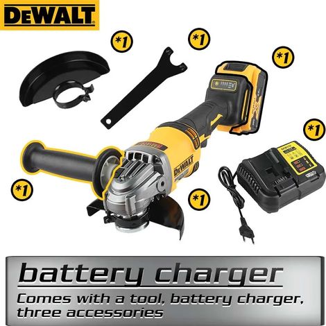 Meuleuse d'Angle Sans Fil 18V DEWALT DCG414, Tronçonneuse Brushless Ø 125 mm à Haut Couple