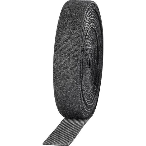 TOOLCRAFT KL16X3000C Nastro a strappo per raggruppare Lato morbido e lato rigido (L x L) 3000 mm x 16 mm Nero 2 pz. (1/5)