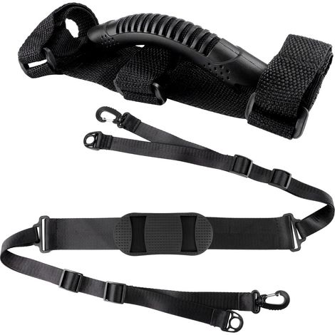 2Pcs Poignee Dragonne Transport Trotinette Electrique, Ajustable Bandoulière pour Scooter Portable Main Sangles pour Scooter Electrique, M365/vélo Pliable vélo Pliable pour Enfants (1/5)