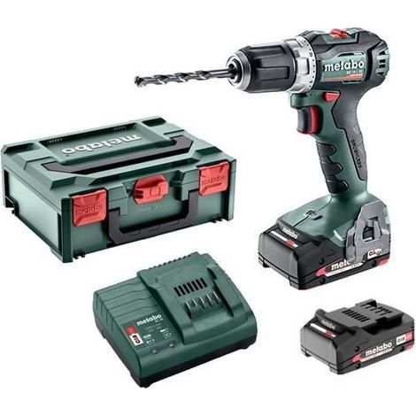 Metabo – Perceuse-visseuse sans fil 18V avec 2 batteries 2.0Ah – Moteur Brushless – Capacité de perçage bois 32mm – Coffret avec chargeur