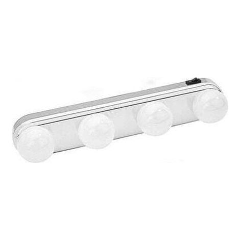 LED Lumières de Maquillage,  Kit de Lampe de Cosmétique Miroir Rechargeables Portables Sans fil, 4 Ampoules luminosité de Vanité la Température Couleur Réglable (Pas de miroir) (1/5)