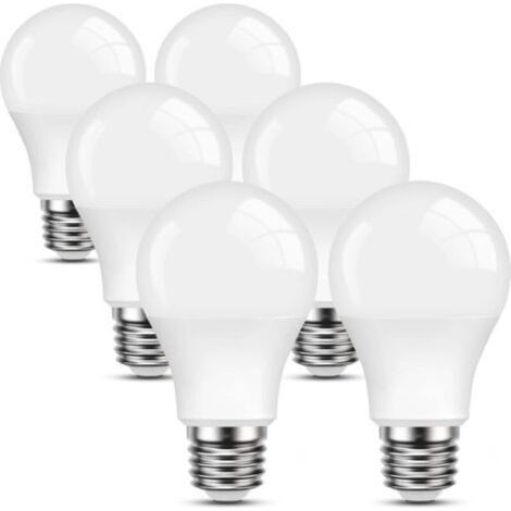 Lot de 6 Ampoule LED E27 Blanc-Chaud,9W Equivalent 60W,2700K Ampoule Standar A60 avec Culot à Vis,Non Dimmable,220v-240v pour Maison Restaurant Café