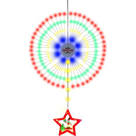 Guirlande lumineuse de Noël en forme de feu d'artifice, suspension décorative étanche IP65, lumières colorées, 8 modes d'éclairage (1/2)