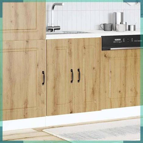 853446 Meuble bas pour évier Kalmar chêne artisanal bois d'ingénierie (1/5)