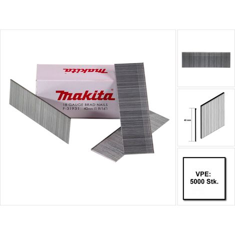 Makita 18 Ga Stauchkopfnagel Box Draht Ø 1,2 Mm, 40 Mm