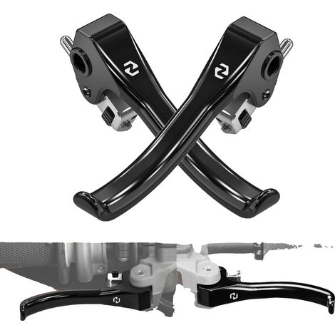 Levier d'embrayage de frein court, design ergonomique, matériau haute résistance, Noir-a (1/2)
