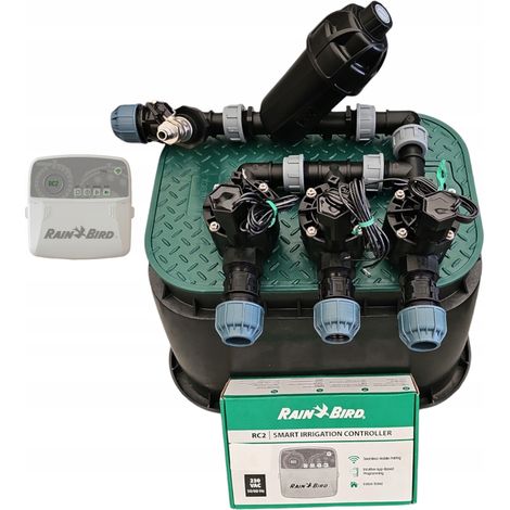 Kit Rain Bird a 3 sezioni: collettore con filtro e compressore, RC2, pozzetto, PE 25 (1/5)