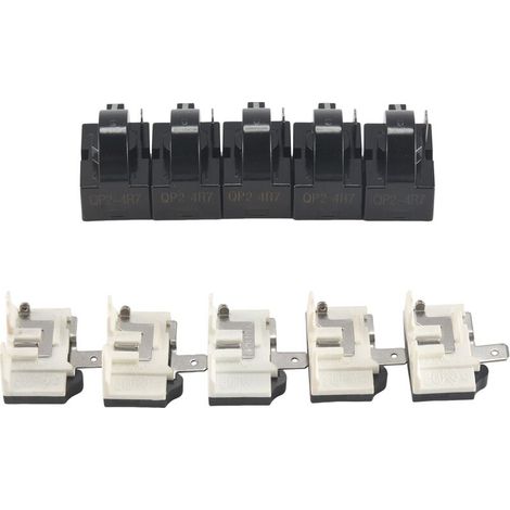 Relais de démarrage PTC pour réfrigérateur QP2-4R7, adapté aux réfrigérateurs, 4,7 ohms, 1 pièce et protecteur de réfrigérateur 6750C-0005P. (1/5)