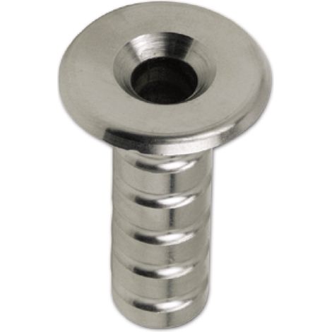 Bodenbüchse ohne Verschluss, 10 mm, Höhe 55 mm, Messing vernickelt matt (1/3)