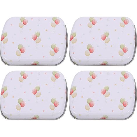 4 Boîtes Métalliques à Charnière avec Couvercle, Boîte de Rangement Compacte et Portable en Fer pour Bijoux, Bonbons, Boucles D'oreilles, Pratique à Transporter (1/5)