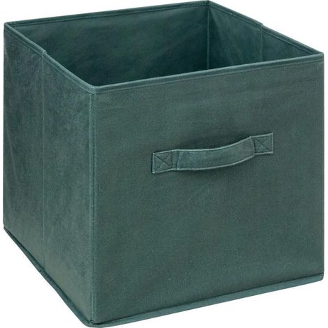 Boîte de Rangement Carrée Velours "Mix N Modul" 31x31cm Kaki (1/2)
