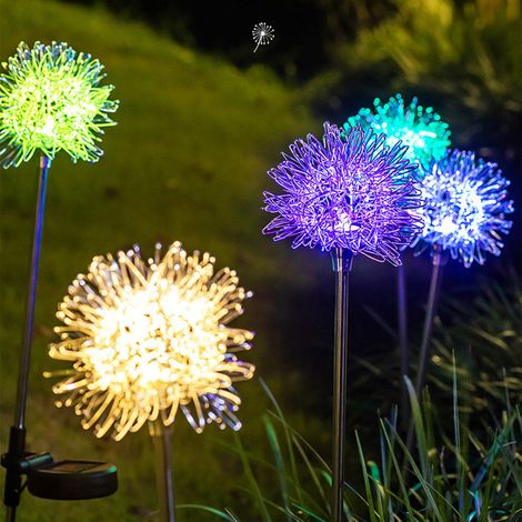 Éclairage solaire de jardin, décoration de balcon, jardin de pissenlits, spots encastrés pour pelouse (1/5)