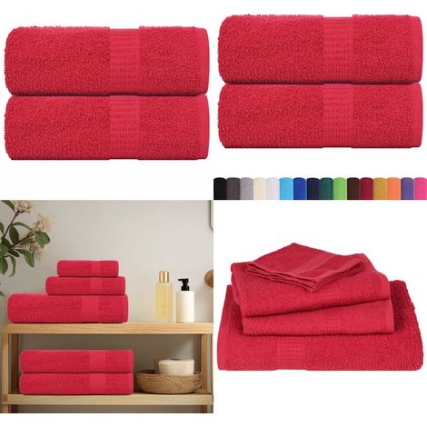 Gästetücher FROGN 2 Stk. Rot 30x50 cm 360 g/m² - Handtücher - Baumwollhandtücher (1/5)
