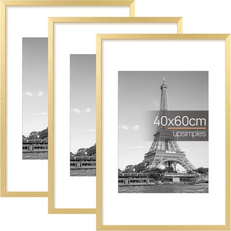 Bilderrahmen 40x60 Gold 3er Pack Poster Fotos 40x60cm Gold (1/5)