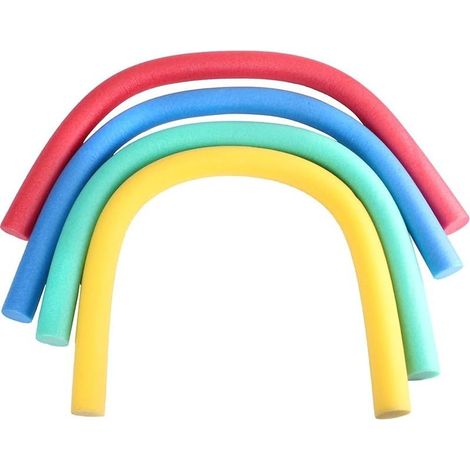 Lot de 4 Frites de Piscine, 150 cm, en Mousse Souple EPE, 4 Couleurs, imperméables, à Forte flottabilité, pour Enfants et Adultes