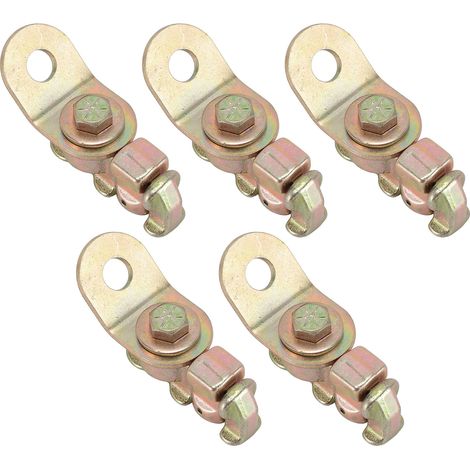 Ortviai Fixation Double Poteau pour Rail L en Acier Carbone – Lot de 5, Charge Lourde, Compatible Camion, Remorque, VR, Quad