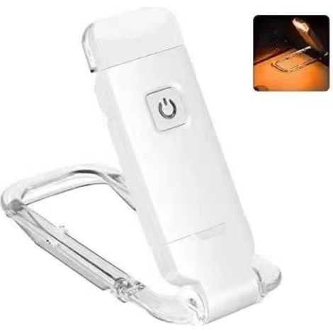 Ortviai Lampe de lecture clip USB rechargeable, flexible et anti-fatigue oculaire, lumière chaude, 160 mAh (1/5)