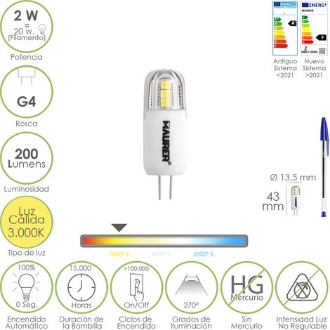 LAMPADA LED MAURER G4 2W 200L 3000K L.CALDA