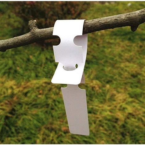 200 Stück 21x2 cm weiße Plastik-Gartenetiketten zum Aufhängen für den Gemüsegarten