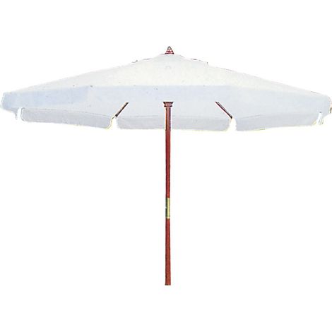 Ombrellone da Giardino Tondo con Bordo Palo in Legno Ø 350 cm (1/2)