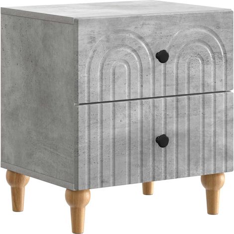 Bedside Cabinet Concrete Grey 43 x 34.5 x 48 cm Engineered Wood vidaXL