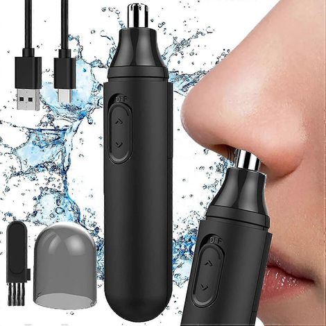 Tondeuse à poils d'oreilles et de nez rechargeable pour hommes et femmes, tondeuse nez indolore, tondeuse à poils du visage étanche IPX7 rechargeable par USB (1/5)