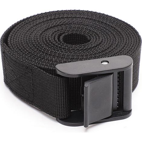 [NON UTILIZZATO] Cinghie di ancoraggio, 4 pezzi 150 x 2,5 cm Cinghie di ancoraggio nere con fibbia Cinghie di ritenuta corte resistenti e regolabili Cinghie di tensione per furgoni, biciclette, rimorc