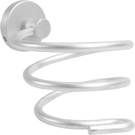 Wandmontierter Haartrocknerhalter, ideal zur Aufbewahrung Ihres Haartrockners im Badezimmer – Silber (1/4)