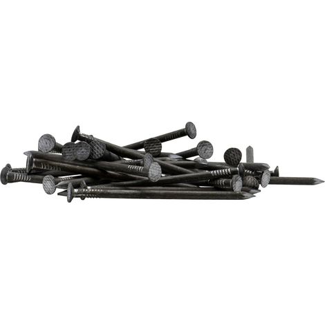 Pointe en acier poli Viswood à tête plate 6,5x140mm (Boite de 1Kg)