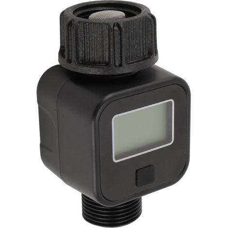 Compteur d'eau LCD avec raccord fileté standard 3/4 po pour tuyau d'arrosage extérieur, compatible avec les pistolets d'arrosage et les réservoirs d'eau de VR (1/5)