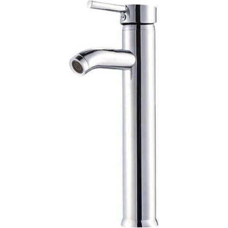 Bathroom Sink Faucet with High Spout, Adjustable Hot and Cold Water Mixer Tap, Chrome MUMU (1/4)