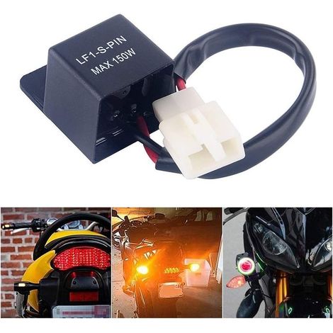 Relais Clignotant LED 12V Flasher LF1-S-PIN Moto Honda Kawasaki Suzuki Yamaha (1/5)
