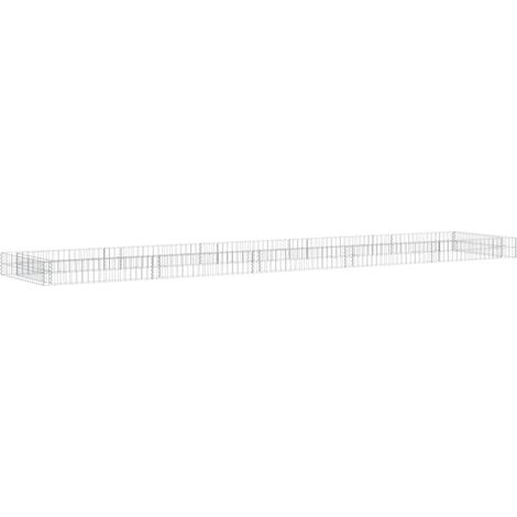 Potager surélevé en gabions, acier galvanisé, 500 x 100 x 20 cm (1/5)