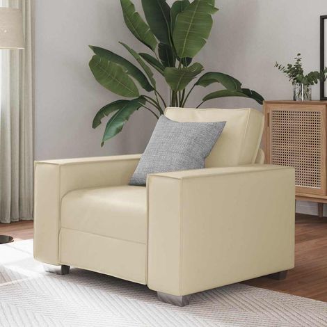 Sofa Creme 99 x 78 x 84 cm Stoff vidaXL (1/5)