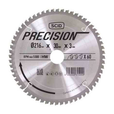 Lame Denture Trapézoïdale Pour Machines Stationnaires ø 216 Mm 60 30 3 (1/3)