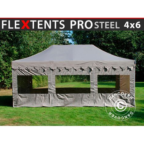 Pop up gazebo FleXtents Pop up canopy Folding tent PRO Steel