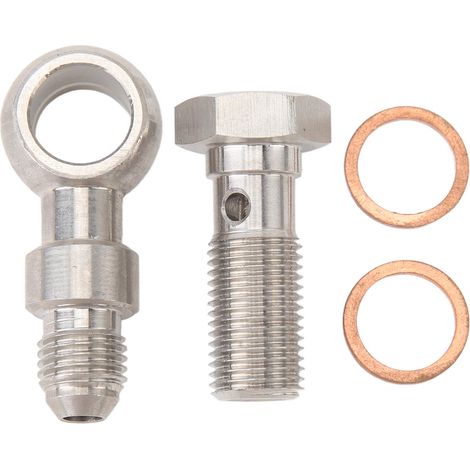 Ortviai Raccord Banjo pour Alimentation Huile Turbo – Boulon M12x1,25 mm en Acier Inoxydable avec Trou de 4,2 mm