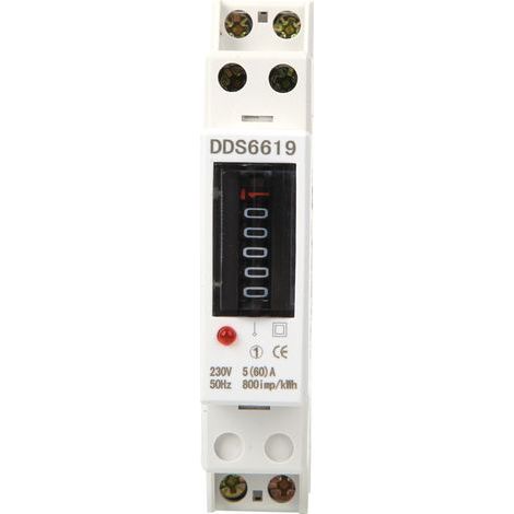 DIN-Schienen-1P-Einphasen-Energiezähler für Haushaltsgeräte 230V DDS6619-001 (DDS6619-001-5(60)A) (1/5)