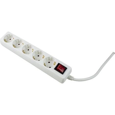 AS Schwabe 11393 Steckdosenleiste mit Schalter  Weiß Schutzkontakt 1 St.