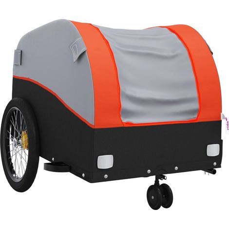 Remorque chariot transport de vélo 30 kg fer Orange (1/5)