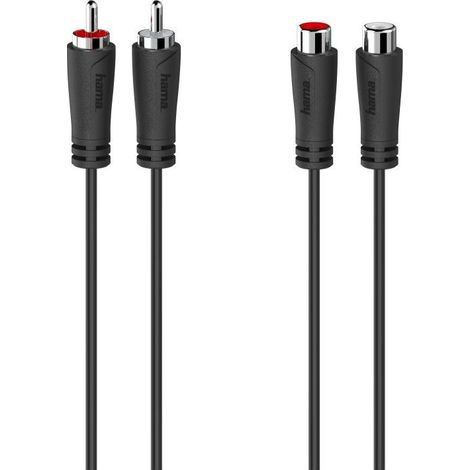 Hama 00205094 cable de audio 3 m 2 x RCA Negro