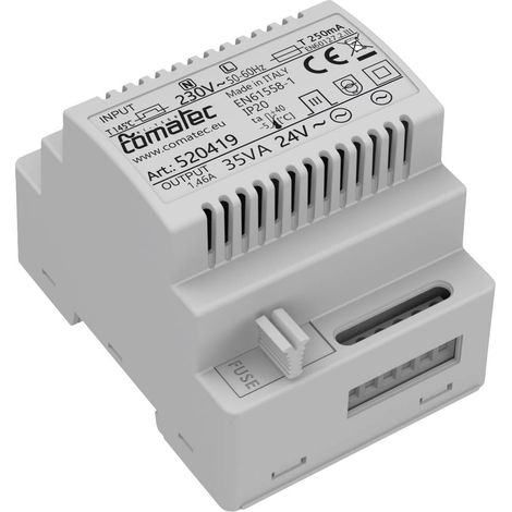 Comatec TBD203524F4 Alimentatore per guida DIN 24 V/AC 1.46 A 35 VA Contenuto 1 pz.