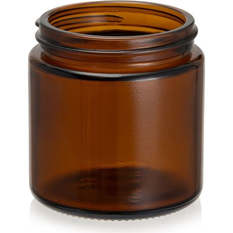 Barattolo in vetro marrone per candele da 120 ml