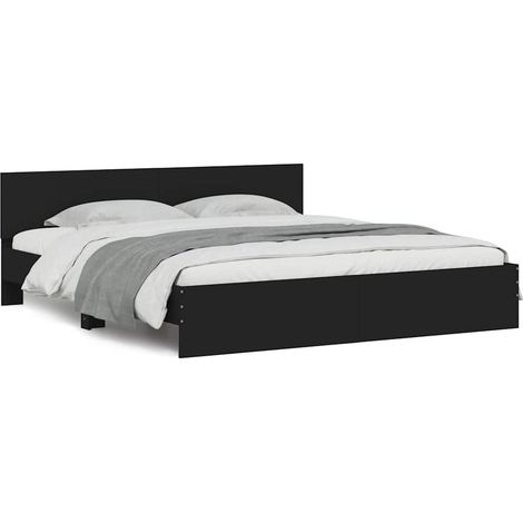 Maison Exclusive - Estructura de cama con cabecero negra 180x200 (1/5)