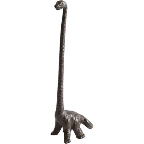 Porte-papier toilette dinosaure en fonte, autoportant, artisanal (1/5)