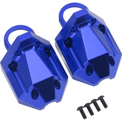 Carter de boîte de vitesses arrière en alliage d'aluminium robuste et facile à installer pour TRAXXAS 1/7 UDR bleu (1/5)